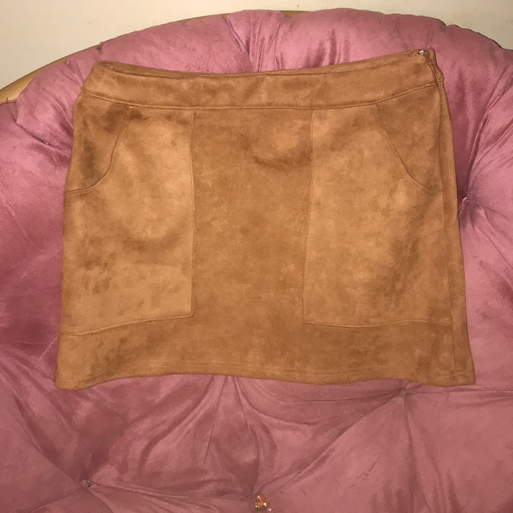 Suede skirt